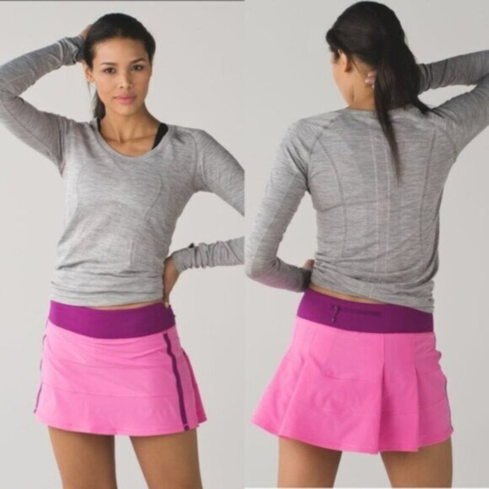 Lululemon Pace Rival Skirt Skort II Pink Paradise Regal Plum